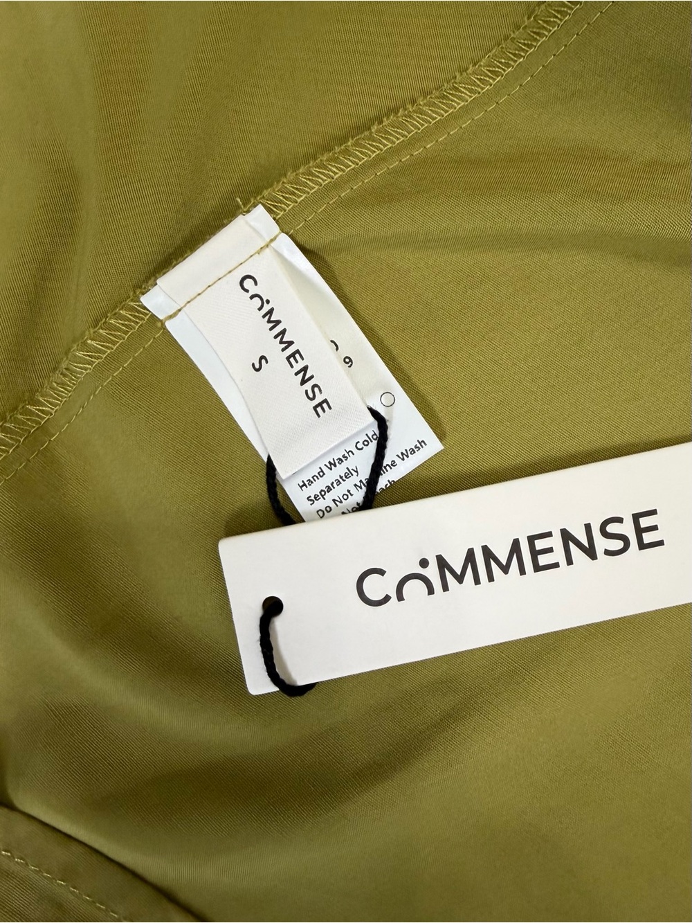 Commense Chartreuse Green Twist Front Halter Maxi Dress Small NWT Front Slit - Picture 9 of 11